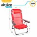 Aktive Pack 2 sillas playa multiposición con cojín Aktive Pack 2 sillas playa multiposición con cojín Rojo