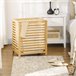 Cesto para Ropa Bambú, Poliéster con algodón HOMCOM, hogar - baño Marron