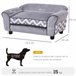 Sofá para Mascotas Madera, PVC, Esponja PawHut Gris