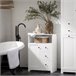Armario para baño con 1 Puerta y 3 Cajones BZR107-W SoBuy Blanco