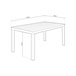 Mesa de exterior Ohana 78x138 Blanco