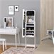 Joyero de Pie con Espejo MDF HOMCOM, hogar - decoración hogareña Blanco