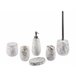 Beliani Conjunto de accesorios de baño CALLELA Blanco/ Beige