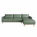 ANGEL CERDÁ Sofá chaise longue derecha piel Verde