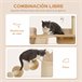 Estanterías para Gatos PawHut Estanterías para Gatos PawHut Crudo