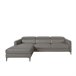 ANGEL CERDA Sofá chaise longue en piel con relax Gris Oscuro