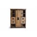 Alacena 1 puerta corredera y 4 cajones en madera de mango Marron