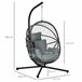 Silla Colgante Huevo Acero, Poliéster Outsunny Gris