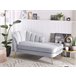 Beliani Chaise longue Terciopelo ALLIER Gris Claro