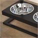 Comedero para Perros Acero, Metal PawHut Negro