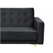 Beliani Sofá cama Terciopelo ABERDEEN Negro