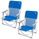 Aktive Pack 2 sillas de playa plegables c/respaldo fijo Azul