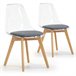 Set de 2 sillas Comedor Bruno Transparente Transparente