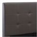 Cama canapé hidráulica cuero sintético 90x200 Gris