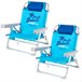 Aktive Pack 2 sillas playa plegables bajas y multiposición Azul