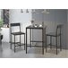 Conjunto de mesa alta con 2 taburetes JAMIE Negro
