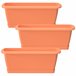 3x Jardinera Respana con soporte Terracota