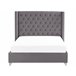 Beliani Cama con somier Terciopelo LUBBON 209x215 Gris