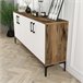 Aparador efecto madera 160 Blanco/ Madera
