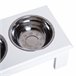Comedero Elevado para Perros Acero Inoxidable, MDF PawHut Blanco