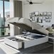Canapé Luxury S-Max 3D 135x190 Blanco/ Gris