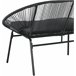 Silla de Ratán Acero, PE Negro