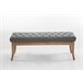 Banco Recibidor Ramses En Tela & Madera Clara 120x38 Gris
