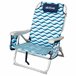 Aktive Silla plegable de playa con 5 posiciones, cojín, aluminio Azul