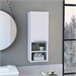 Armario de Pared baño Mila en melamina con una puerta y 4 estantes Blanco