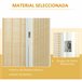 Biombo Separador Madera de Pino, Bambú HOMCOM, hogar - decoración Blanco