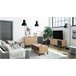Aparador Brooklyn 2 Puertas y 3 Cajones. Muebles Salon o Comedor Negro/ Madera