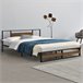 Cama doble Villach con somier - acero 184x209 Negro