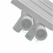 Radiador toallero mural Slidre de baño 561 W 15 lamas acero Blanco