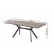 Mesa extensible color blanco OLIVIA Blanco/ Negro