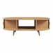 Mesa de centro Nordkapp con estantes MDF bambú [en.casa] Marron