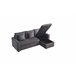 Chaise longue DRAKO reversible 3 plazas gris oscuro Gris Oscuro