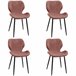 4x Silla tapizada capitoné de terciopelo SJ.17 Rosa