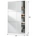 Armario TREVI puertas correderas 120x200cm blanco brillo Blanco Brillo