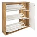 Zapatero MONTBLANC 112x105x23,5cm color roble y blanco Blanco