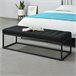 Banco Salta tapizado tela / metal 120x38 Gris