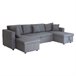 Sofá panorámico convertible SCOTT 4 plazas Gris