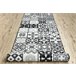 Alfombra de pasillo con refuerzo de goma AZULEJO LABOR DE RETAZOS 100x950 Gris