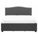 Beliani Cama con somier Poliéster MONTPELLIER 167x213 Gris Oscuro