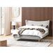 Beliani Cama con somier Terciopelo CHALEIX 168x212 Gris Claro