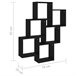 Estante de pared Minzo  cubos 78 Negro