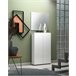Armario multiusos 2 puertas efecto madera 70 Blanco Brillo