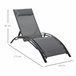Tumbona Reclinable Aluminio, Texteline Outsunny Gris