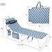 Aktive Tumbona plegable de playa reclinable en 4 posiciones Azul