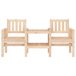 Banco de madera para Jardín con mesita 175x55 Blanco