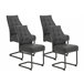 Pack de 4 sillas de comedor MIRJAM Gris Oscuro